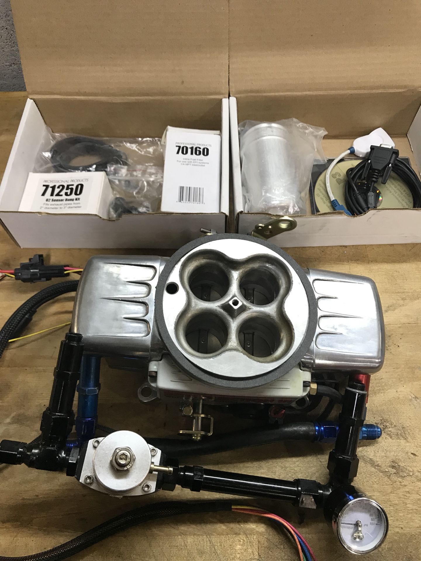 Professional Products 70027 Powerjection III Polished Finish EFI System Complete Kit
