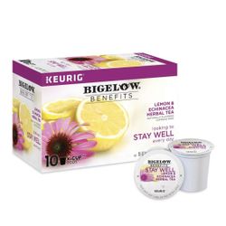 Benefits Stay Well Lemon & Echinacea Tea Keurig K-Cup Pods – 10 Count – Caffeine