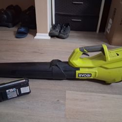 Ryobi Leafblower And Battry 