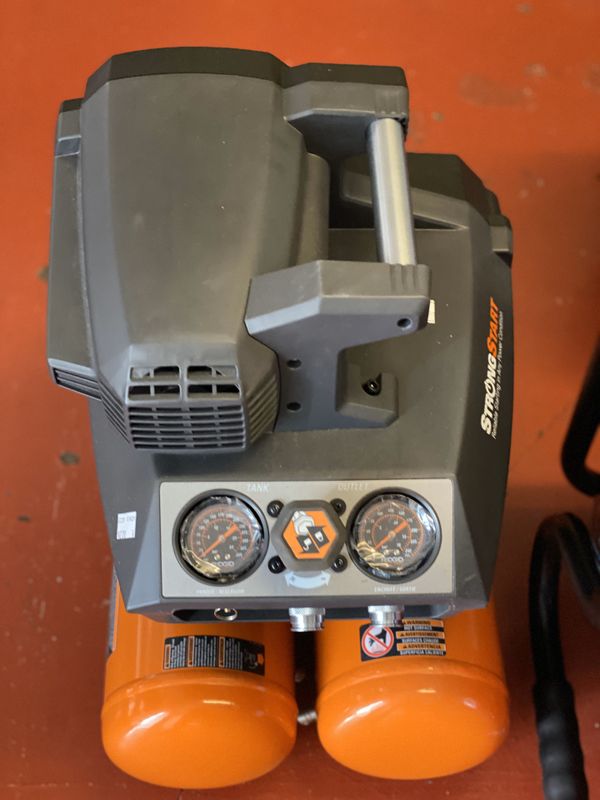 Brand new Ridgid dual tank quite air compressor only asking 220 for
