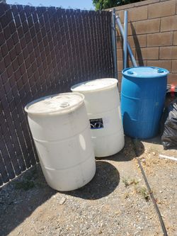 White And Blue Barrel