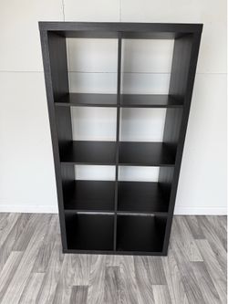 Black-Brown 8-Cube Organizer Shelf