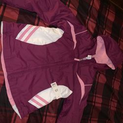 Chamarra De Niña Sz 6,6x Afelpada Por Dentro Nueva!