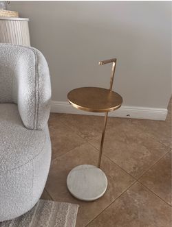 Marble/Gold Side Drink Table