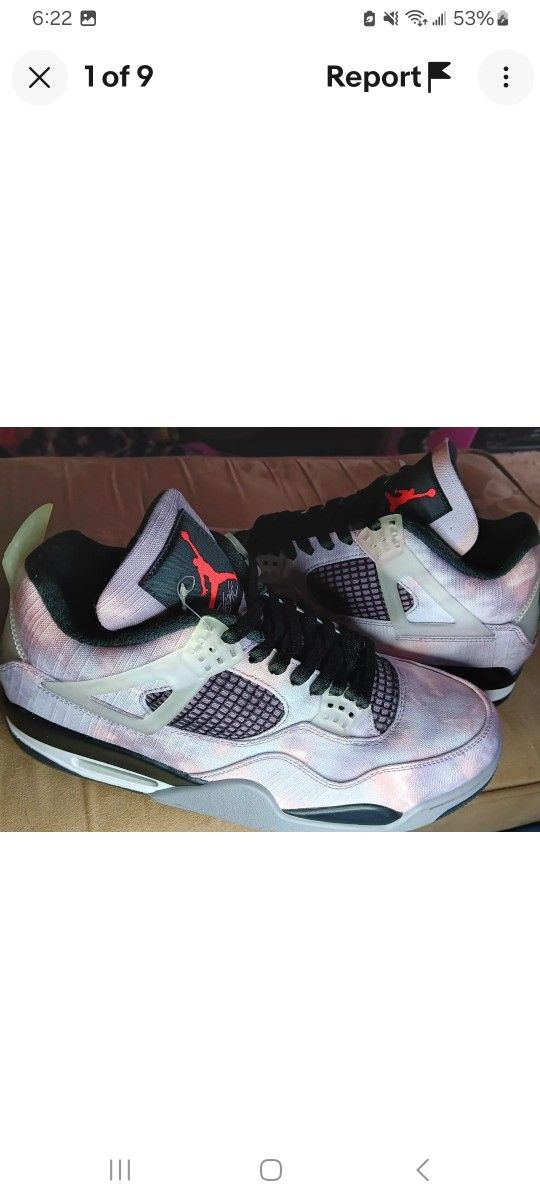 Size 10 - Jordan 4 Retro Zen Master Mens Sneakers