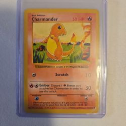 Shadowless Charmander Pokemon Card 46/102 Original 1995 Base Set RARE