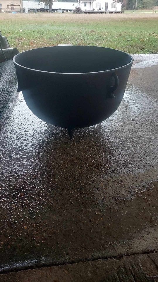 Antique Cast Iron Flowerpot 