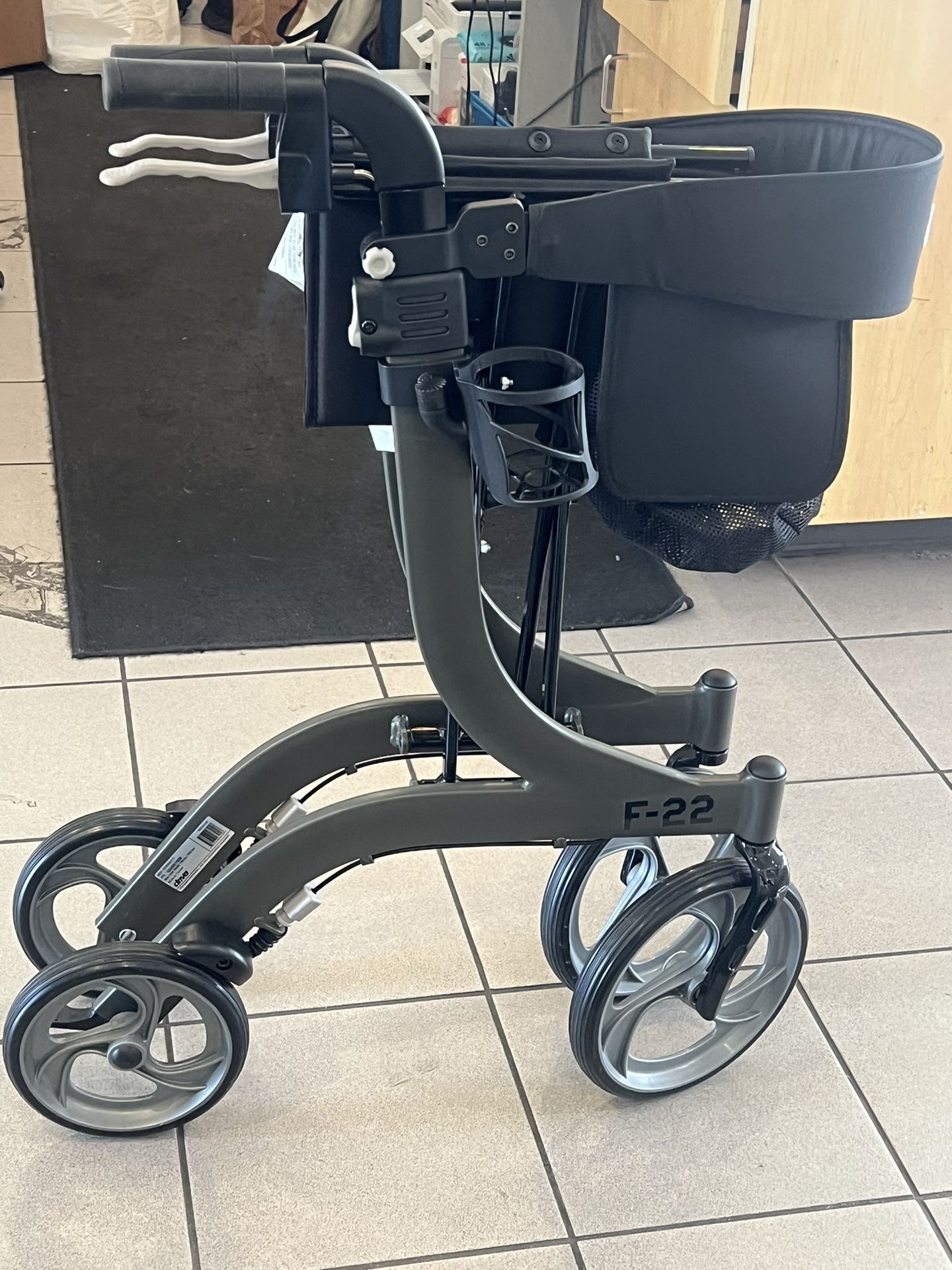 Drive F-22 Euro Style Tall Rollator Walker, (Gv974gy-t), Medical