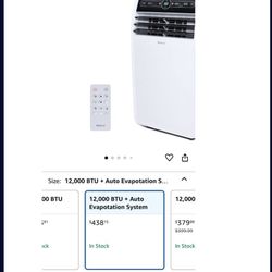 Shinco Portable Air conditioner/Like New $300