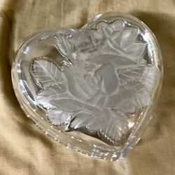 Glass Keepsake Heart Container
