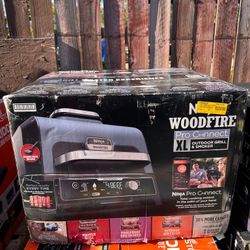Ninja | Woodfire Series | 7-in-1 (Grill, BBQ, Roast, Air Fry, Dehydrate, Broil, Smoke) | Portable & Weather Resistant | Cook Up To 6 Steaks & 30 Hot D