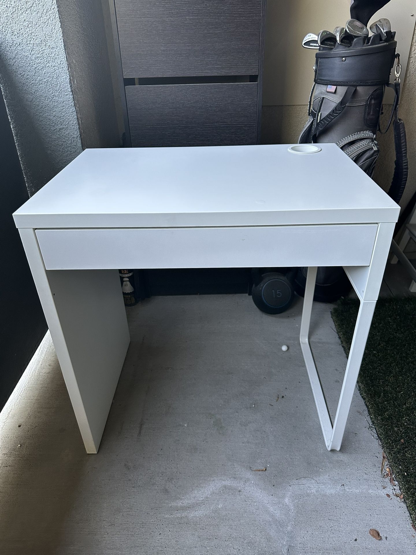 White IKEA Micke Desk