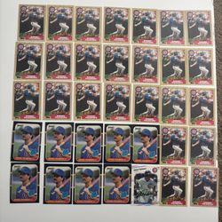 Rafael Palmeiro Autographed Baseball Card Plus 34 Rookie Cards