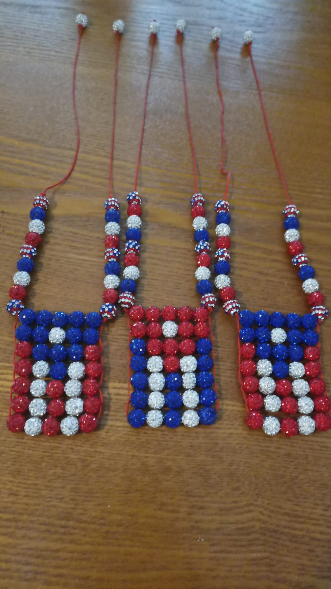 Puerto Rican And Cuban Sparkly Rhinestone Rear View Mirror Flags