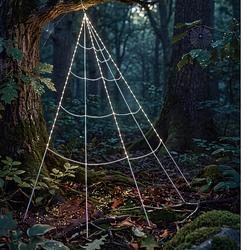 Haunted Living 12-ft Hanging Lighted Spider Web Decoration