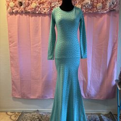 Teal Mermaid Dress 