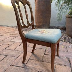 Wooden Cross-Stitch Chair