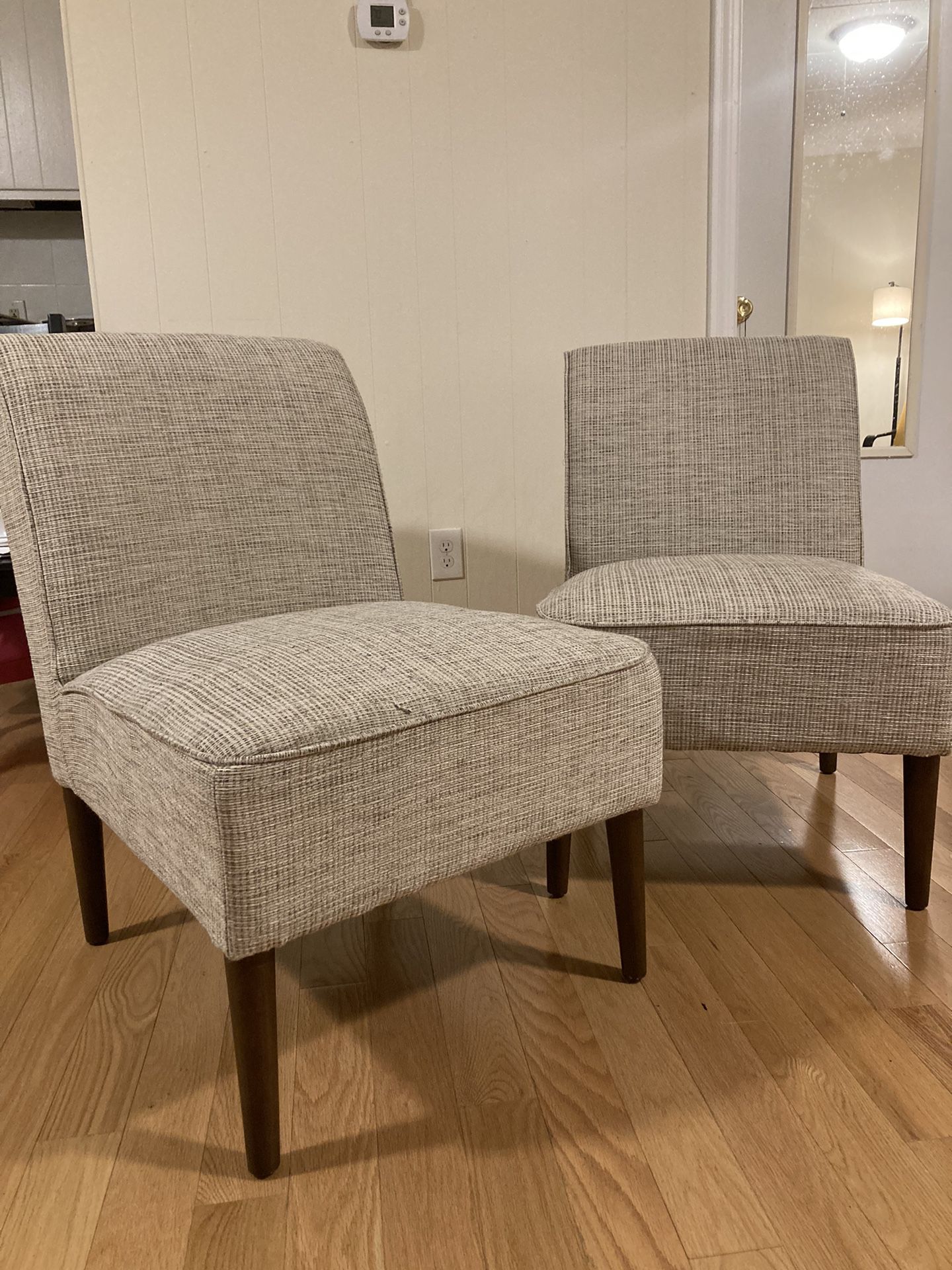 Two Tweed Lounge Chairs