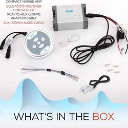 New 600 Watt Bluetooth Marine/Motorcycle Amplifier Kit w/ AUX!