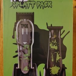 TPOB Splat Pack Cordless Clipper And Cordless Trimmer Complete Barbers Kit Brand New Factory Sealed Box 