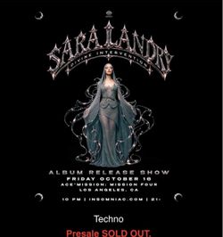 SELLING 1 SARA LANDRY TICKET