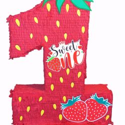Number 1 Strawberry Piñata 