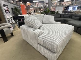  Alloy Jumbo Corduroy Oversized Chaise / Feather-fiber Blend