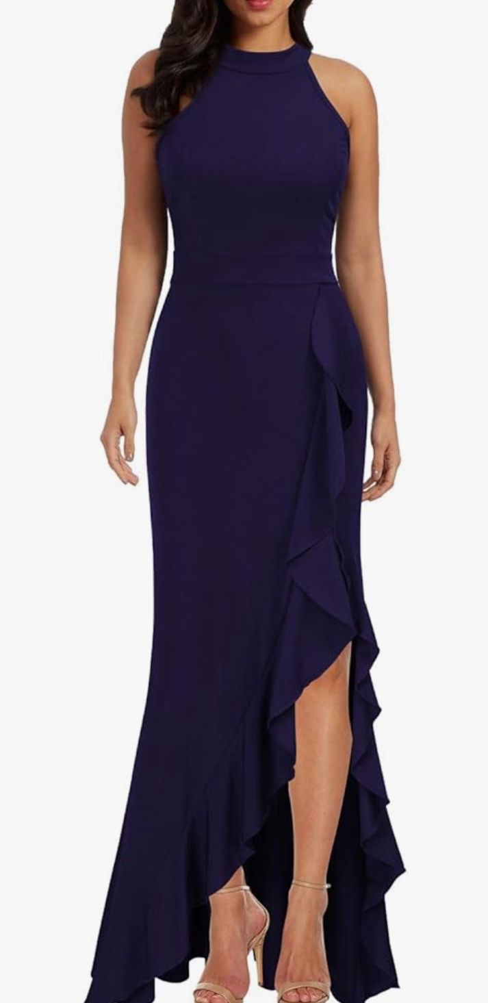 NEW Navy Halter Style Dress - Size Medium