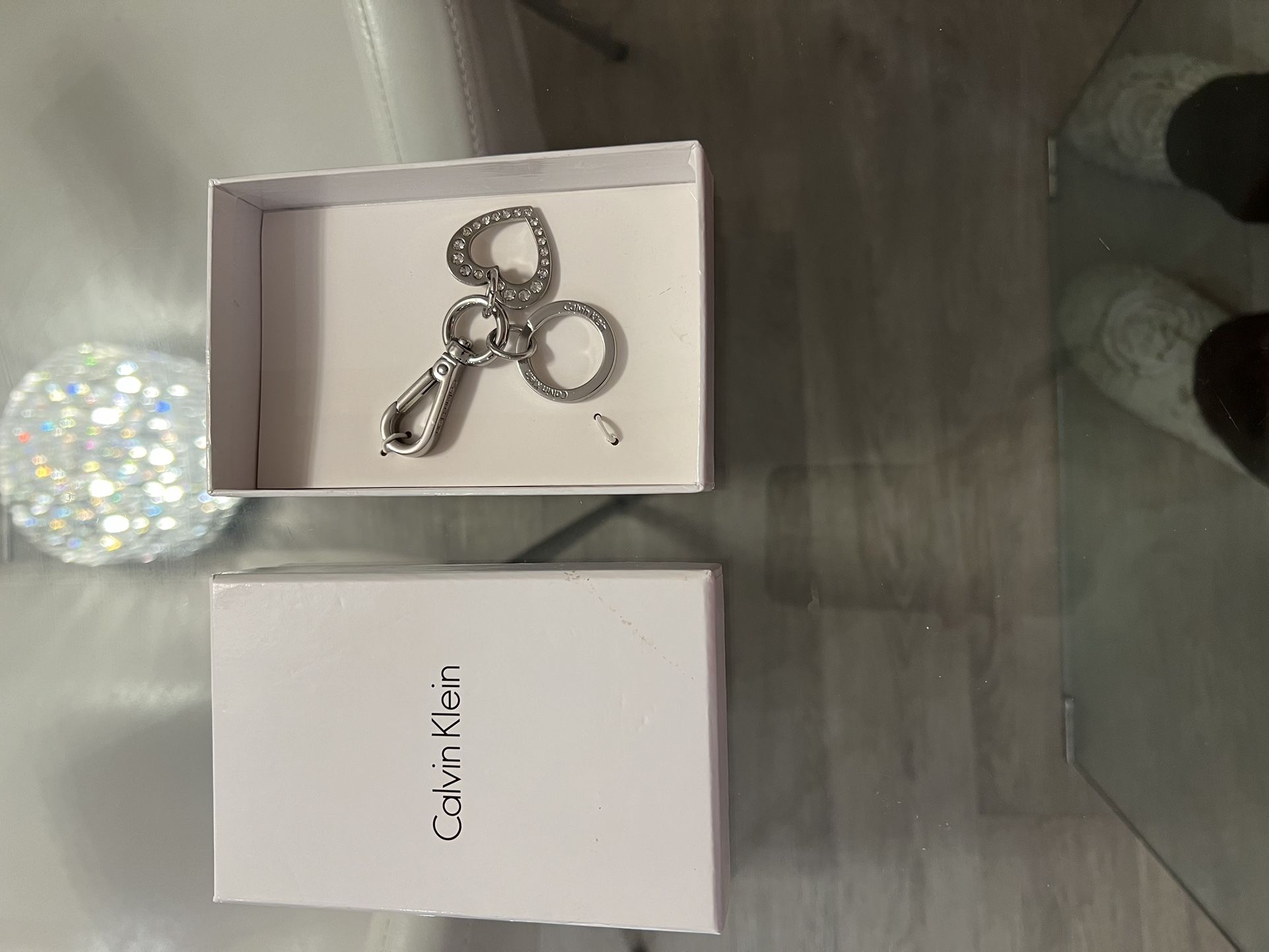 Silver Calvin Klein key Chain With Box - Brand New