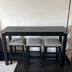 Black Wood Bar Table