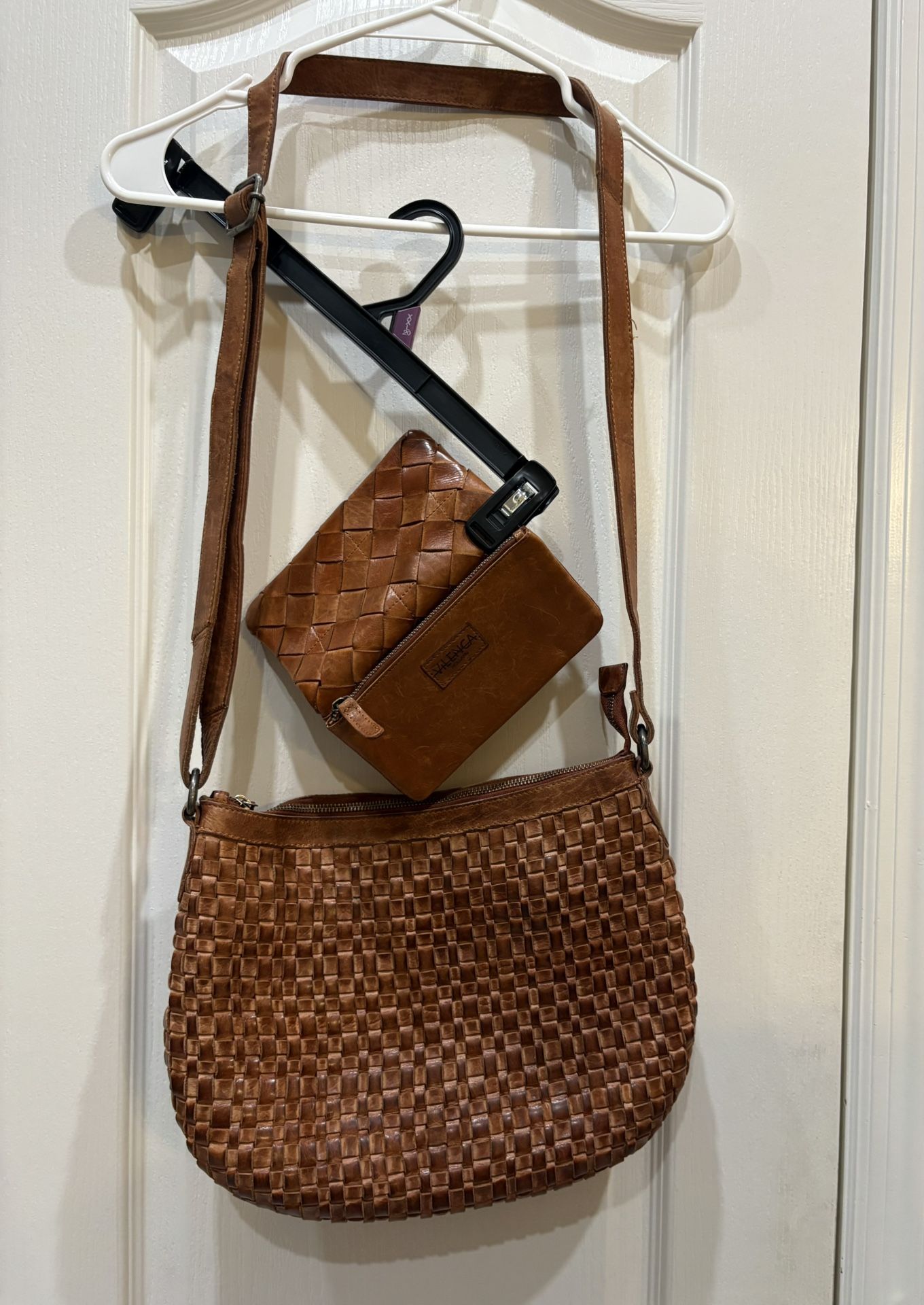 VILENCA Holland Leather Shoulder Bag w/Matching Leather Wallet