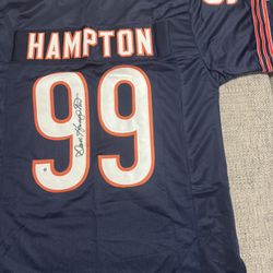 Dan Hampton Signed Autograph Custom Jersey - JSA Coa - Chicago Bears