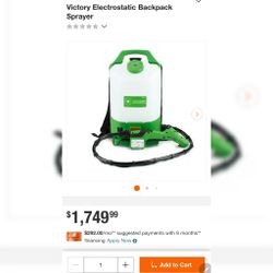 Victory Electrostatic Backpack Sprayer