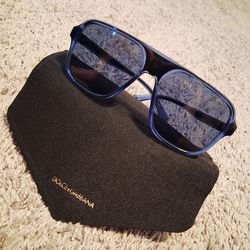 Dolce & Gabbana DG6134 Men's Sunglasses Transparent Blue/Black/Dark Blue 57