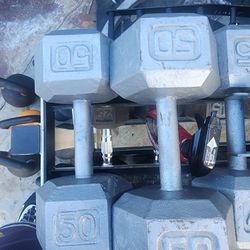 50 Pound Dumbbells 