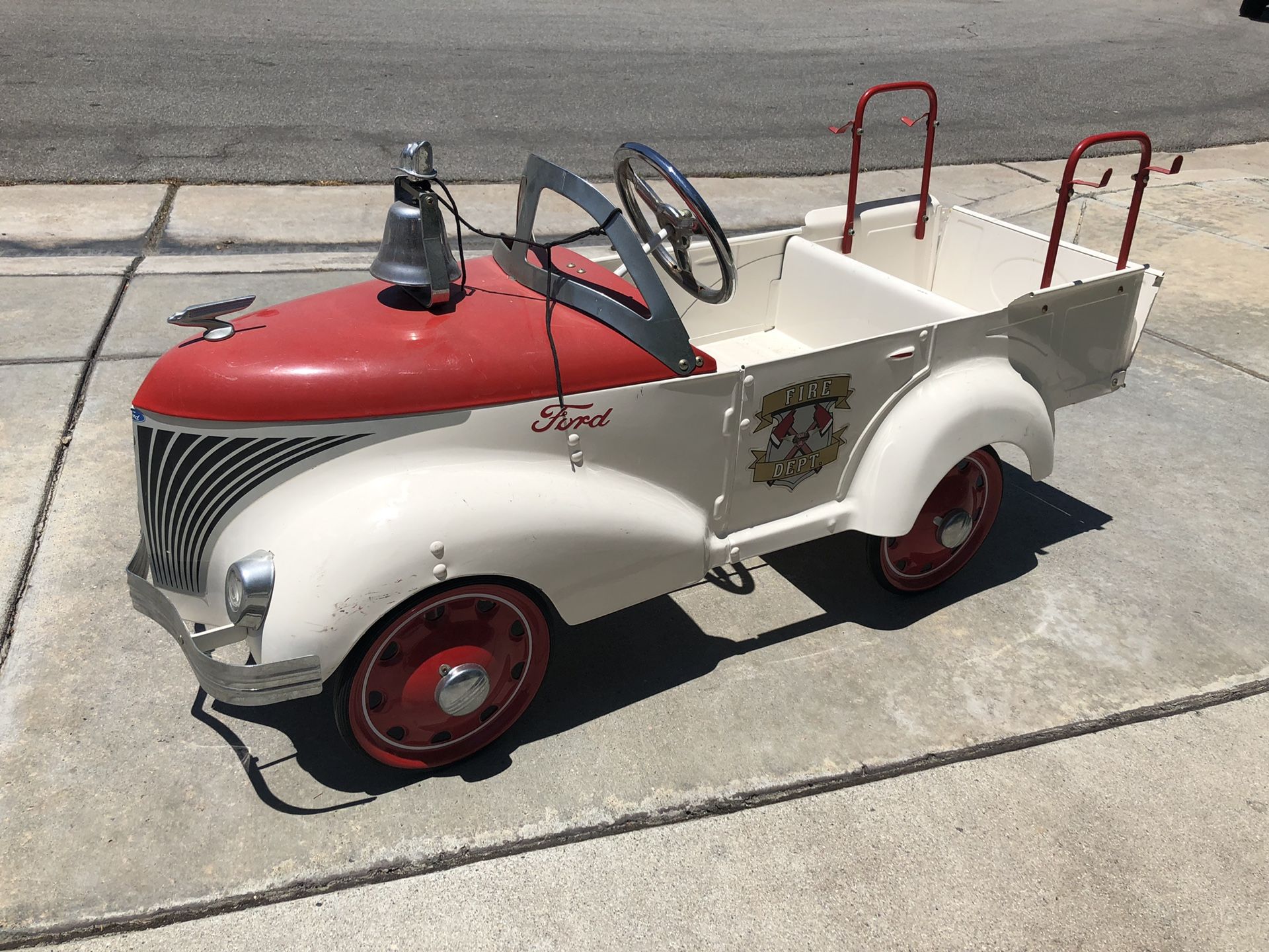 Ford fire truck pedal car