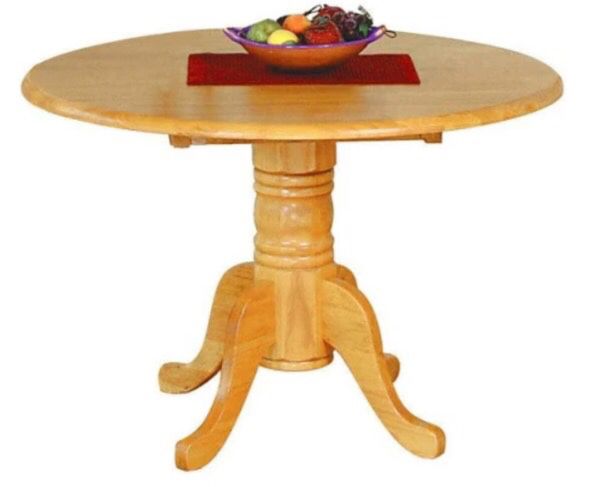 Round Table, Light Oak, Brown, Kitchen & Dining Set