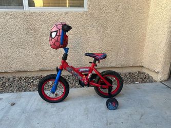Spider-Man Kids Bike with Training Wheels – 12” – $10