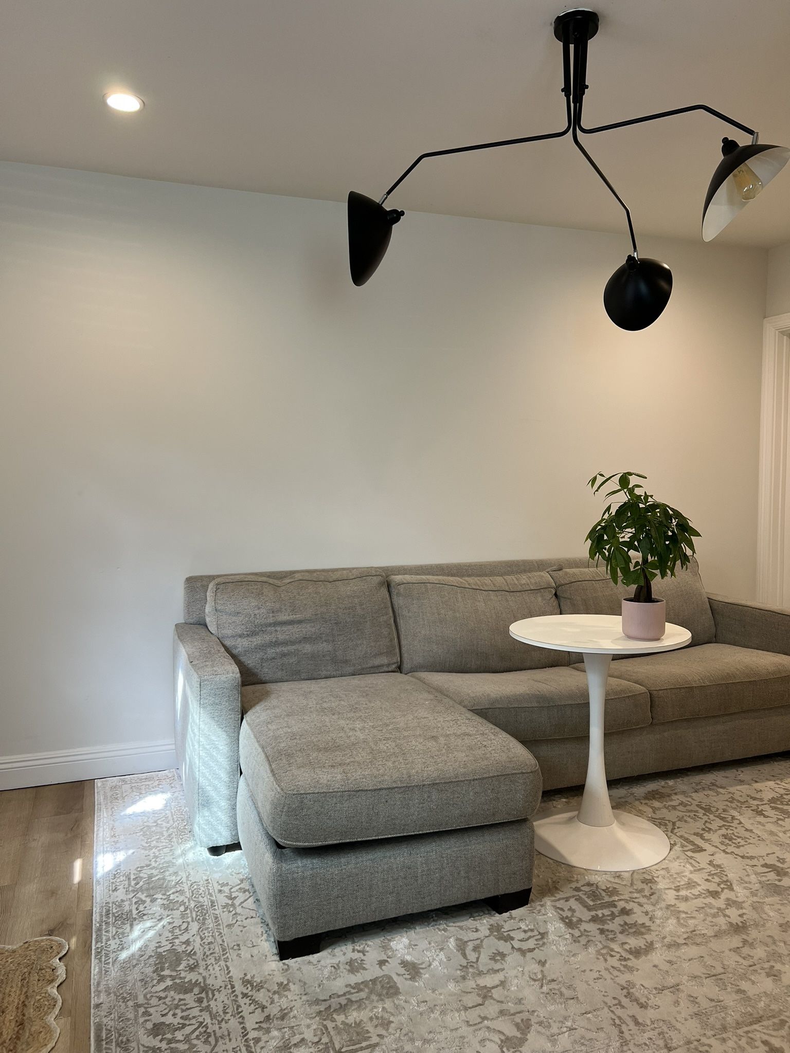West Elm Grey 3 Seater Couch, Pullout Bed & Storage