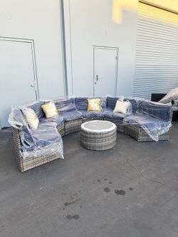 Outdoor 7pc Patio Curve Set 