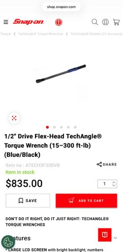 1/2” Snap On Digital Torque Wrench