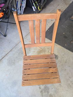 Solid Acacia Wood Outdoor Folding Patio Chair