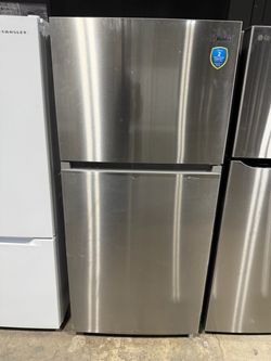Brand new Midea Fingerprint Resistant 18.1-cu ft Standard-Depth 30-in Wide Top-Freezer Refrigerator ( Stainless Steel)...