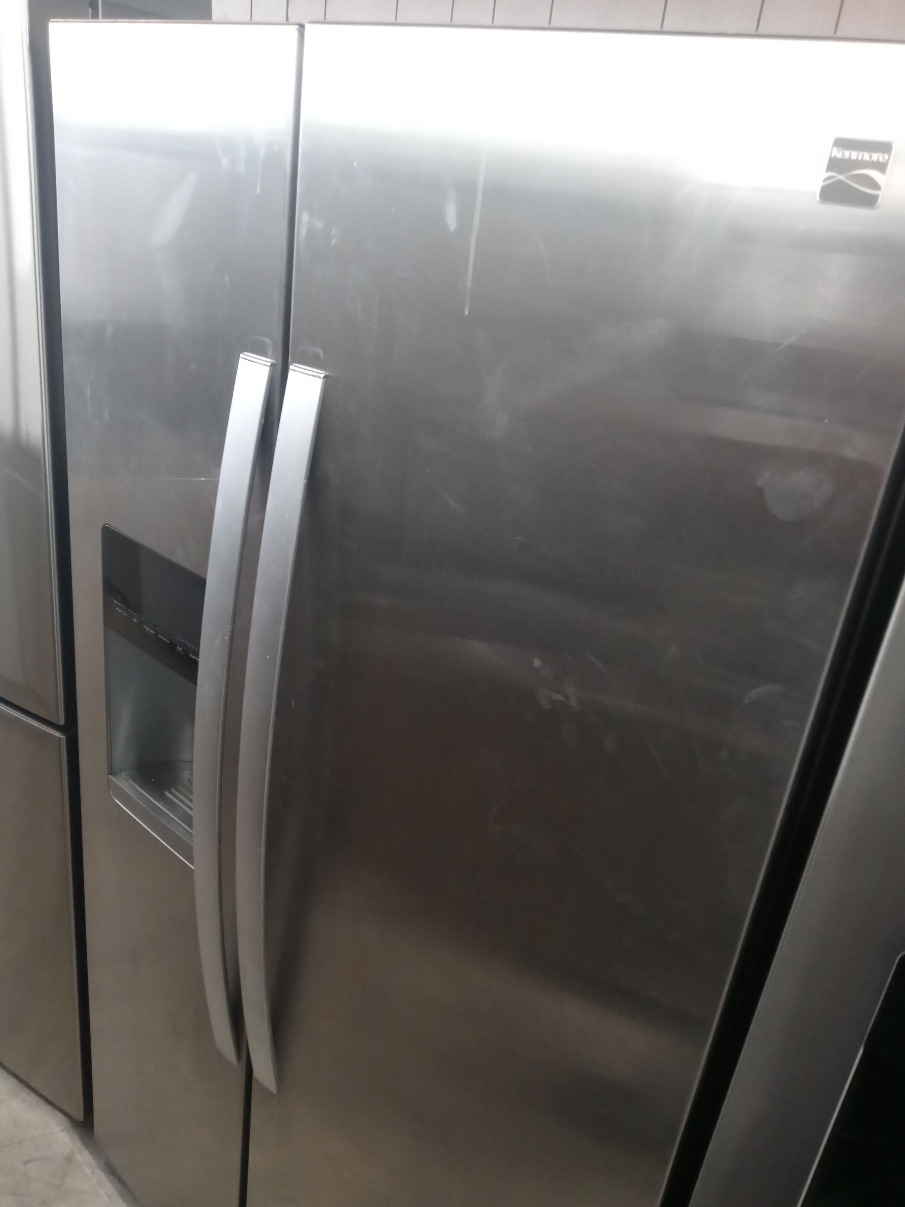 Kenmore stainless steel side by side refrigerator - Free delivery