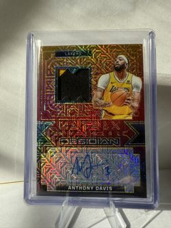 2023-24 Panini Obsidian #MM-DAV Anthony Davis Matrix Materials Molten Mojo Patch Auto /10