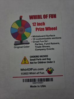 12 Inch prize wheel