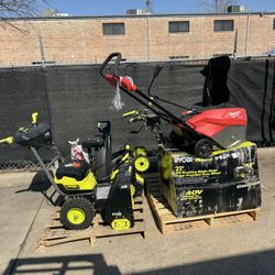 Ryobi And Milwaukee Snowblowers 