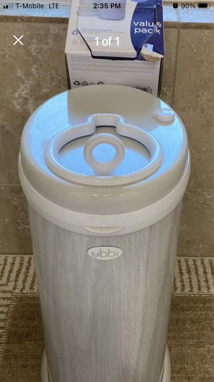 Ubbi Diaper Pail And Box Of Bags