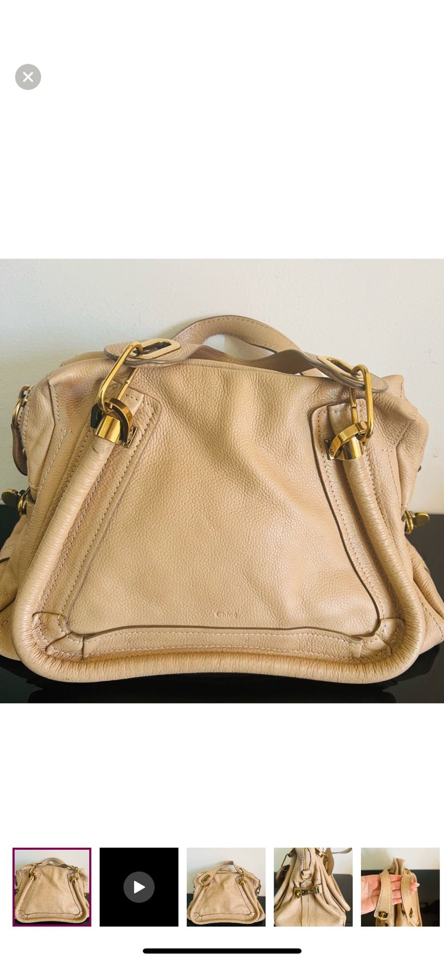 Chloe Parati shoulder bag leather with COA