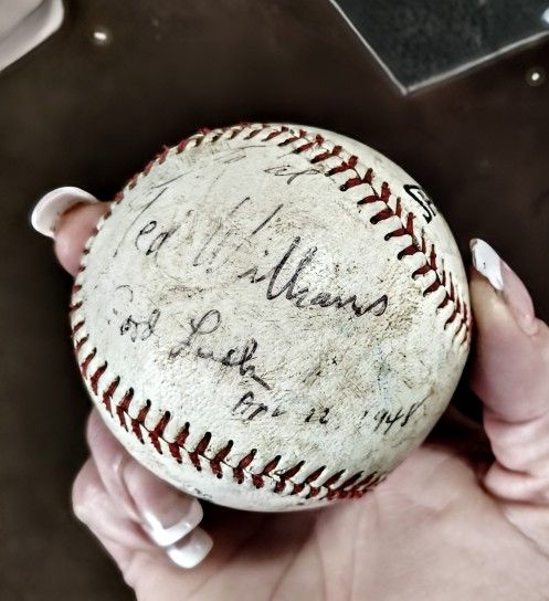1944 Autographed TED WILLIAMS BASEBALL 